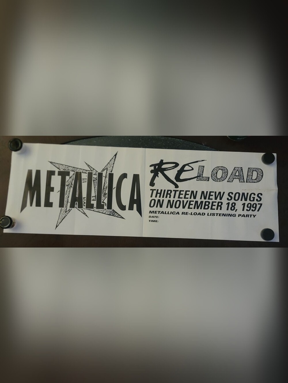 Metallica Reload Release Date Vintage Poster